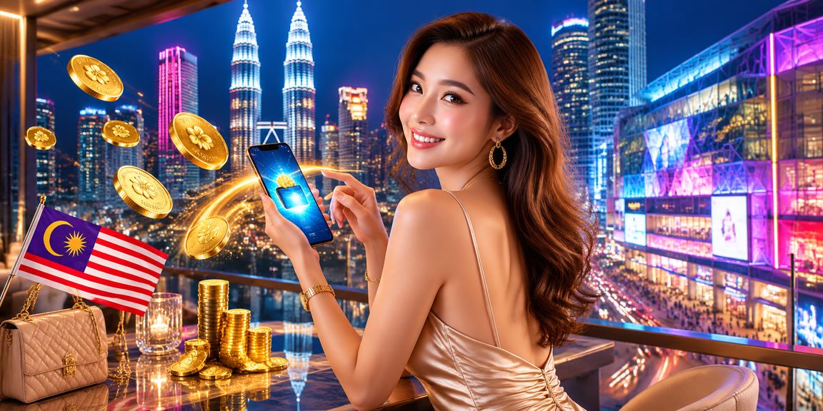 Laman deposit mudah alih dengan latar belakang Kuala Lumpur