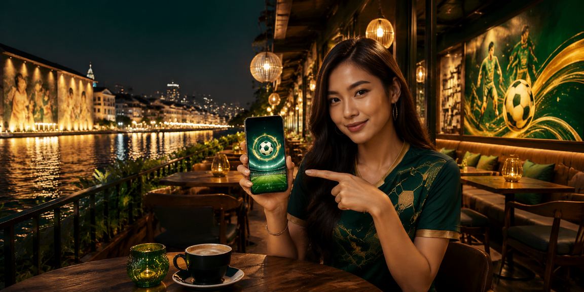 Peminat sukan di Pulau Pinang menyemak cashback bonus pertaruhan pada telefon